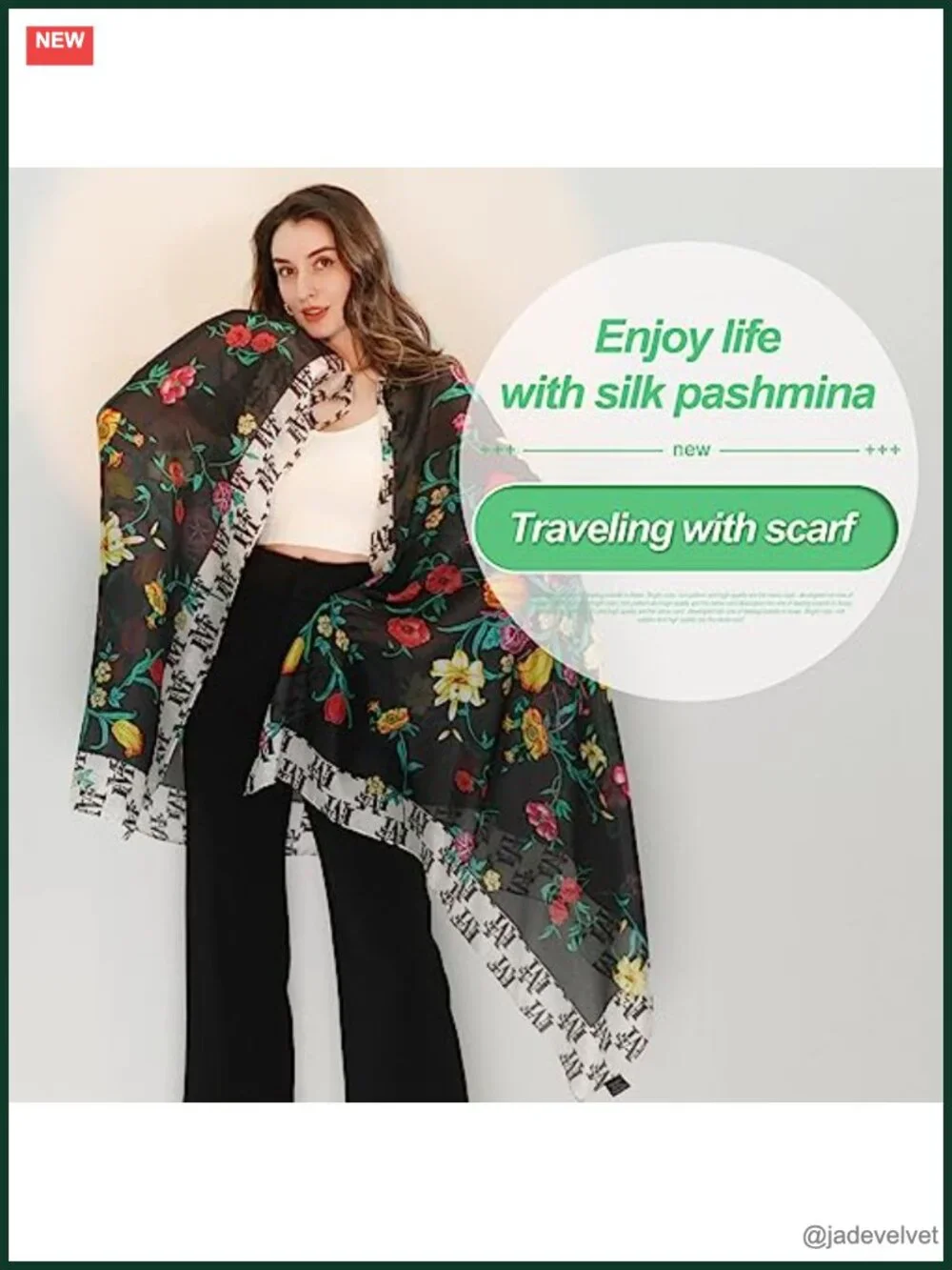 Large Silk Pashmina Shawl Wrap for Evening Dresses Travel Scarf